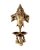 Two Moustaches Brass Ganesha Wall Hanging Diya with Bells for Home Decor, Brass Hanging Diyas Oil Lamp, Diwali Gifts, Diyas for Diwali, Ghanti for Pooja, Temple Decor, Standard, Pack of 1