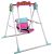 Maanit Garden & School Toy Single Seater Alloy_steel Swing for Children Babies Indoor Outdoor (Blue,Pink)