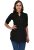 Pistaa’s Women’s Best Cotton Comfort Black Short Kurti with Fold up Sleeves & Plus Size