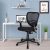 Savya Home® Delta Executive Ergonomic Office Chair| Height Adjustable Seat | Upholstered Seat and T type armrest Provides Better Comfort |Push Back Tilt Feature |Mid Back (Black, Qty-1)