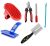 PSK PET MART 6 in 1 Dog Grooming Kit Bath Brush| | Toothbrush | Double Side Comb | Nail Cutter Small | Nail Filler | Pet Self Cleaning Slicker Brush | Pet Spa Kit