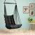 Curio Centre Cotton Swinging Hammock Hanging Swing Chair/Hammock Swing for Adults & Kids/Swing for Indoor Outdoor, Garden & Patio/Durable Portable Jhula/Swing for Home – Black