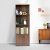 DeckUp Cove Engineered Wood Book Shelf and Display Unit Cabinet (Walnut, Matte Finish , 2 Doors)