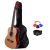 Kadence Frontier 34inch guitar for Kids, Travel Guitar for Adult Acoustic Guitar with Die Cast Keys, Set of Strings, Strap, Picks and Bag (Natural Brown Guitar)