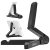 GIZGA Essentials Portable Tabletop Tablet Stand Mobile Holder, Desktop Stand, Cradle, Dock for iPad, Smartphone, Kindle, E-Reader, Fully Foldable, Adjustable Angle, Anti-Slip Pads, Black