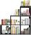 Snazzy Metal Fabric Multipurpose Foldable Open Bookshelf, Book Shelves, Bookcase, Bookrack, Book Storage Organizer Shelf for Study Room Home Office Library (Black)