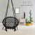 Swingzy Cotton Netted Rope Hanging Swing Chair for Adults/Swing for Balcony/Outdoor Swing Chair/Hammock Swing for Home, Patio, Garden, Indoor/Balcony Hanging Chair (120 Kg Capacity, Black)