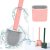 UCRAVO Silicone Flex Bathroom Cleaning Supplies Household Cleaning Tools Toilet Brush with Holder Stand (Multicolor)