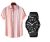 Men’s Combo for Digital Printed Rayon Shirt Whith Analog Blue Watch GV 1, TC 269