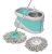 Spotzero by Milton Prime Spin Mop with Big Wheels and Stainless Steel Wringer, Bucket Floor Cleaning and Mopping System,2 Microfiber Refills