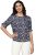 Allen Solly Printed Viscose Round Neck Women’s Top (Black,Xs)