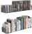 SHIOK DECOR® Wall Mount Metal U Shape Shelf Book CD DVD Storage Display Bookcase Black Set of 2