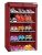 FLIPZON Multipurpose 5 Shelves Shoe Rack With Zip Door Cover & Side Pockets, Multiuse Storage Rack For Footwear, Toys, Clothes With Dustproof Cover (5 Shelves, Maroon, Plastic)