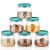 ROYAL STEP Airtight Container Jar Set For Kitchen – 900ml Set Of 6, Jar Set For Kitchen, Kitchen Organizer Container Set Items, Air Tight Containers For Kitchen Storage, Made In India (Aqua Greens)