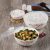 Cello Opalware Twilight Floral Mixing Bowls with Lid(500ml, 1000ml,1500ml), 3 Pc, White