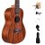 Kadence Ukulele 24″ Concert Size + (Free online learning Course) Mahogany wood ukelele Super combo with Strap, stand, Bag, Strings capo & learning course (Super Combo)