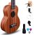 Kadence Wanderer Mahogany wood Ukulele (Online LEARNING course free having 66 videos) soprano 21″ (Super Combo, Bag with Tuner, Strap, Fluorocarbon String Set, Capo and Learning Course)